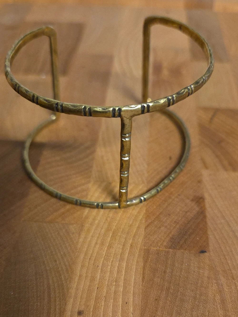 Gold-Tone Textured Cuff Bracelet